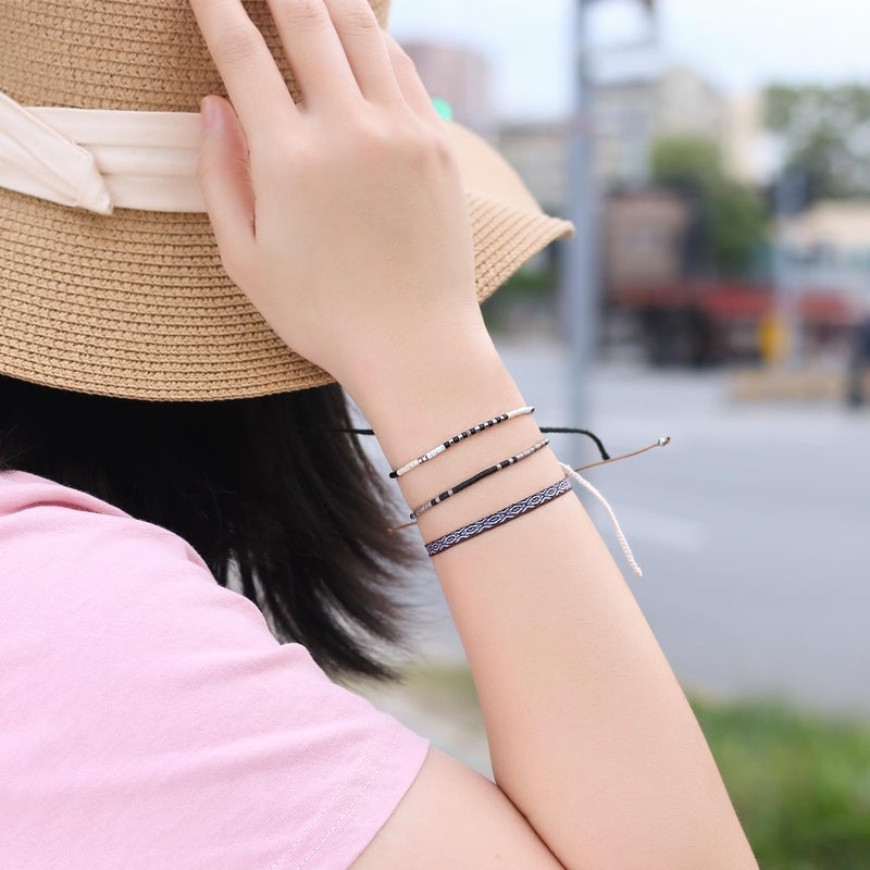 KELITCH Boho Women Crystal Shell Beaded Friendship Bracelets Handmade Strand Bracelet Bangles Jewelry - Image 5
